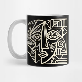 Artsy Cubism Face Wonky Womens Face Mug